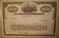 USA - COMMON ACF INDUSTRIES, INCORPORATED - COMMON - USA
