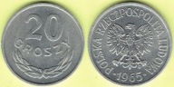 POLSKA 20 groszy 1965 r.