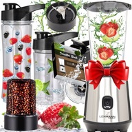 Blender kielichowy 1200W koktajle 2 bidony kruszy lód smoothie 10w1