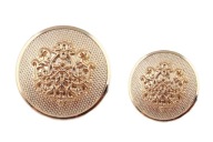 GUZIKI METALOWE, HERBOWE ZŁOTE, 20 i 15 mm. MARYNARKA, ŻAKIET. kpl. 20szt.