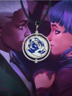 Naszyjnik Wisiorek Biżuteria obracająca Arcane Jinx Powder Ekko hextech