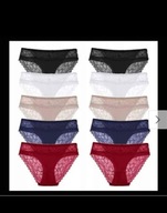 FIGI DAMSKIE MAJTKI KORONKOWE BEZSZWOWE 5PAK, 5 PAR ROZMIAR L