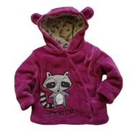 LUPILU pluszowa bluza kurteczka z szopem 62/68