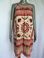 RUT & CIRCLE Sukienka letnia luźna aztecki wzór 42