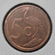 REPUBLIKA POŁUDNIOWEJ AFRYKI*RPA [1634]*5 centów 2006 Żuraw, Afrika Borwa