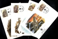 Kirgistan - 4 Koperty FDC / WWF - 22-25 ( Fauna - Lampart śnieżny ) 1994 r.