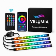 LED RGB 5050 12V do Auta – Oświetlenie Wnętrza | Taśma + Pilot