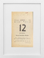 KARTKA Z KALENDARZA 1985-11-12 ORYGINAŁ W RAMCE, PREZENT NA 40 LAT
