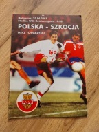 Polska - Szkocja , 2001 rok , program meczowy