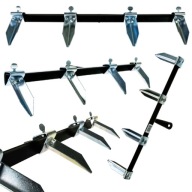 ZNACZNIK OGRODOWY DO GRZĄDEK SIEWU SADZENIA 4-ZĘBNY REGULOWANY STALOWY