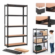 REGAŁ MAGAZYNOWY METALOWY DREWNIANY 180 x 90 x 40cm DO WARSZTATU GARAZU 150