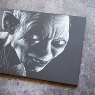 Lotr Smeagol Obraz ręcznie rzeźbiony na blasze... Grawer Gollum