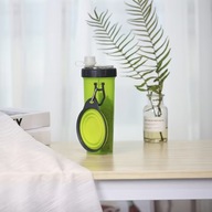 Zestaw podróżny 2w1 dla psa/kota – miska + butelka na wodę składana