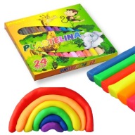 Plastelina szkolna okrągła 24 kolory.