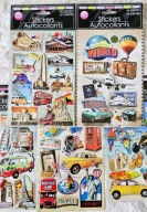 NAKLEJKI PODÓŻNE 3D OZDOBNE DO PLANERA ZESZYTU WALIZKĘ MEGA KOMPLET 52 SZT!