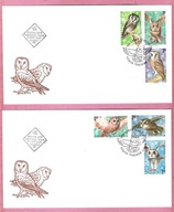 Bułgaria 1992, FDC 2kop. ptaki, sowy