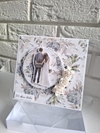 Kartka w pudełku ślub ślubna pamiatka pamiatka