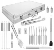 WALIZKA Z ZESTAWEM DO GRILLOWANIA SZTUĆCE DO GRILLA