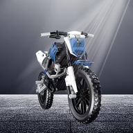 Klocki konstrukcyjne Motorcross niebieski 32 cm