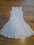 Sukienka okazjonalna biała/kremowa komunia wesele 152 11-12 lat jak nowa
