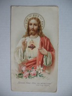 SŁODKIE SERCE JEZUSA BĄDŹ MOJĄ MIŁOŚCIĄ przedwojenny ŚW. OBRAZEK