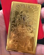 Złota karta kolekcjonerska banknot Bóg Cashino Caishen Goldbacks Gold Note