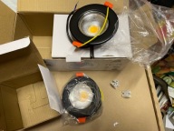 Zestaw 6 reflektorów LED do zabudowy Wondlumi 7W, 65mm, 230V Czarne Nowe!