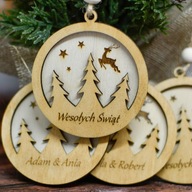 Drewniana BOMBKA Upominek gadżet dla firm pracowników rodziny 10 szt