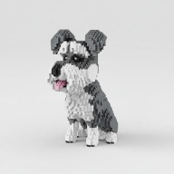Klocki Pies Sznaucer 2100 el. Model 3D Figurka 21cm Zestaw