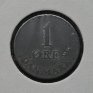 *DANIA [0644]*1 ore 1953 Król Fryderyk IX, Korona, Monogram DANMARK *1 ORE