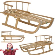 SANKI DREWNIANE DLA DZIECI TRADYCYJNE KLASYCZNE Z OPARCIEM ŚLIZG PŁOZY