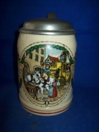 -OBNIŻKA--[@ra] Secesyjny -Stary kufel--1/2L ok, 1900-r -27-