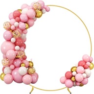 ZŁOTE KOŁO NA BALONY – METALOWY STELAŻ 2,4M, STÓJAK NA ŚLUB I IMPREZY