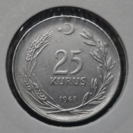 *TURCJA [0362]*25 Kurus (25 kuruszy) 1968 Lira turecka Wieniec, legenda