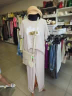 Komplet damski beżowy Uni, masełko Italy !!!