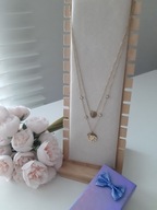 CELEBRYTKA naszyjnik MONSTERA, Stal chirurgiczna, cyrkonia 45 cm