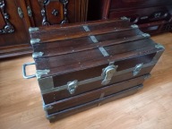 kufer antyk skrzynia drewno metal
