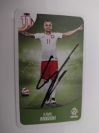 Karty panini autografy Polska Kamil Grosicki