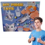 ZESTAW DO ROBIENIA GNIOTKÓW DUŻY KOT KOTEK SQUISHY SLIME GLUTEK DIY PREZENT