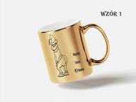 KUBEK ZŁOTY GRINCH ŚWIĘTA PREZENT RÓŻNE WZORY Z WŁASNYM NAPISEM