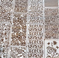 Szablon elastyczny do tortu, do malowania 12 sztuk , zestaw 2