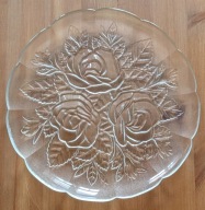 STARY DUŻY TALERZ PATERA RÓŻA LEVIA PASARI 25CM