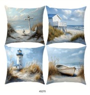 Poszewki na poduszki 4szt 45x45cm morze morskie plaża 45270
