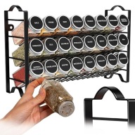 Stojak na przyprawy organizer przyprawnik półka pojemniki naklejki 24SZT