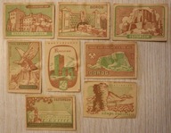 ETYKIETY ZAPAŁCZANE - 8 SZTUK - ETYKIETY ZAGRANICZNE, KAŻDA INNA