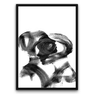 Plakat z ramą 50x70cm Cienie umysłu Abstrakcja Mrok Sztuka Design