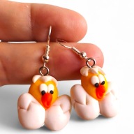 KOLCZYKI Z MODELINY Jajka Wielkanocne z Kurczakiem