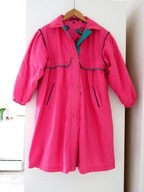 PŁASZCZ DZIECIĘCY DLA DZIEWCZYNKI OVERSIZE VINTAGE ZIMOWY PŁASZCZYK 128