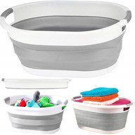 KOSZ NA PRANIE MISKA SKŁADANA DUŻA SILIKONOWA SKŁADANY WANIENKA OKRĄGŁA 25L