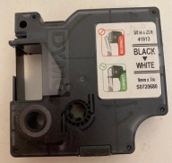 Taśma Dymo S0720680 9 mm x 7 m black/white 41913 ORYGINAŁ PUSTY ZUŻYTY